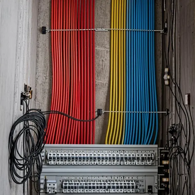 Instalação segura de fiação moderna em apartamento reformado